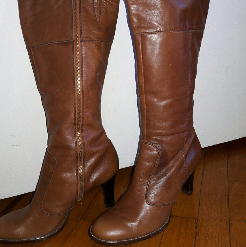Aldo Leather Heeled Boots Sz 10